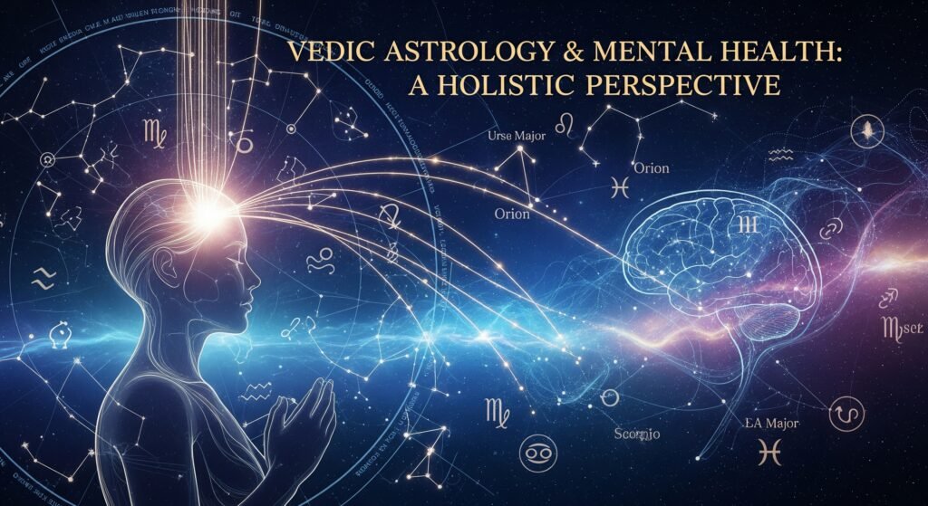 Discover how Vedic astrology impacts your mental health and emotions. Learn how planetary positions in your birth chart influence your mind, struggles, and overall well-being with insights from top astrologers in Jaipur.